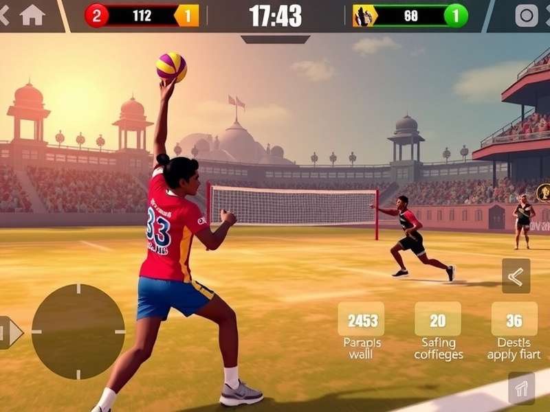 Volley Dynasty India gameplay screenshot showing character action